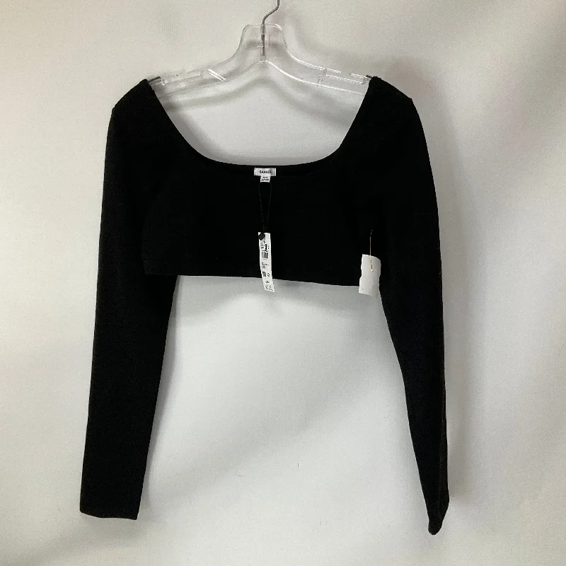 Top Long Sleeve Basic By Garage In Black, Size: M