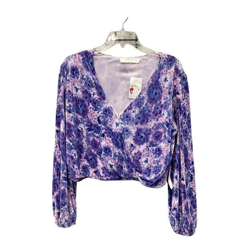 Top Long Sleeve By Astr The Label In Tie Dye Print, Size: M