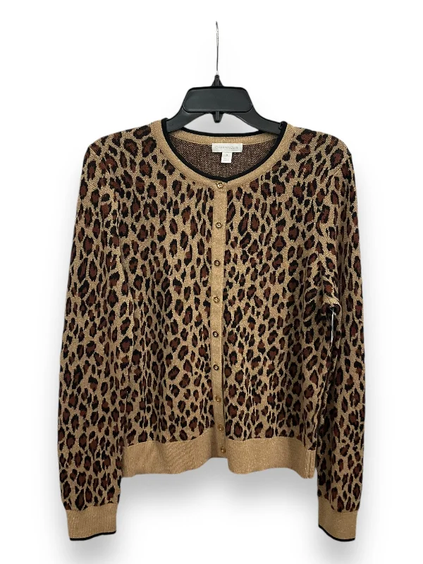 Top Long Sleeve By Charter Club In Animal Print, Size: M