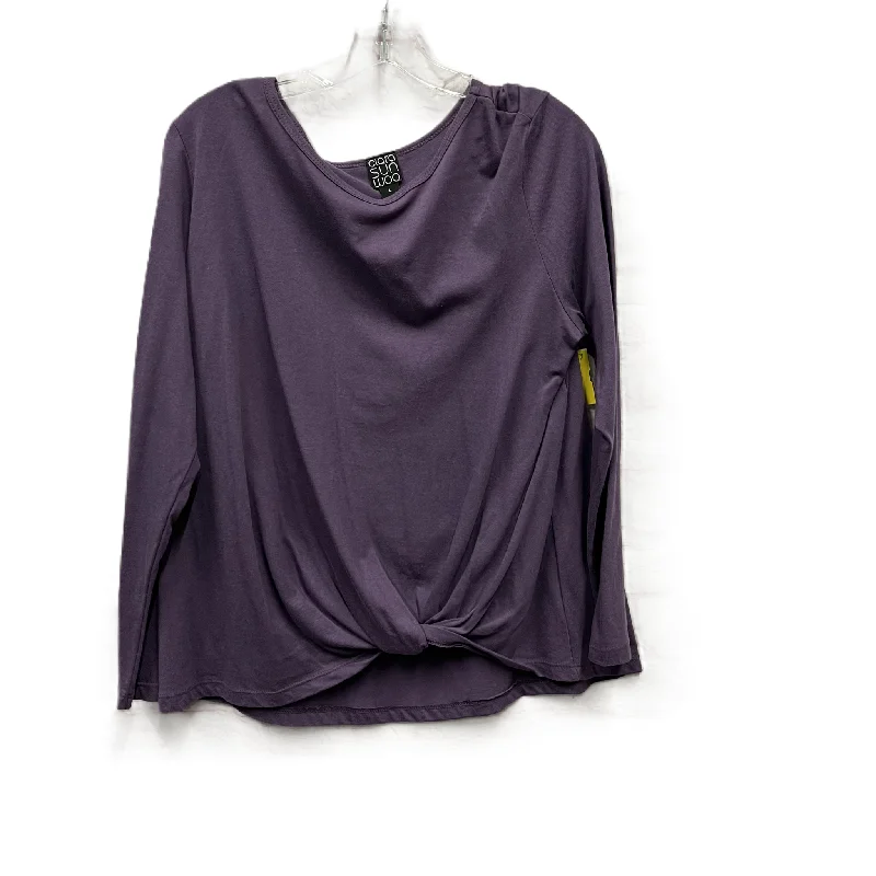 Top Long Sleeve By Clara Sun Woo In Purple, Size: L