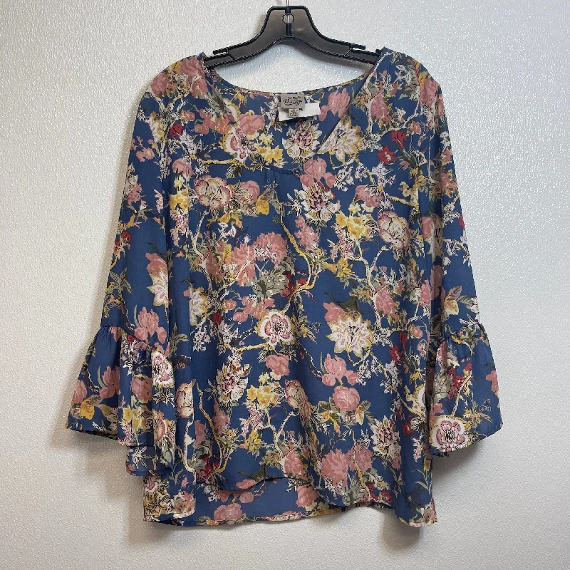 Top Long Sleeve By Clothes Mentor In Blue, Size: L