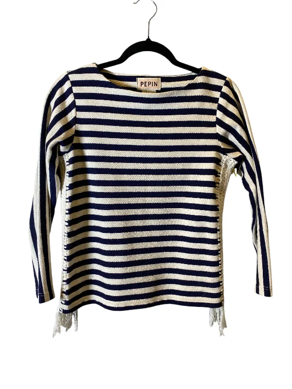 Top Long Sleeve By Cmc In Striped Pattern, Size: S