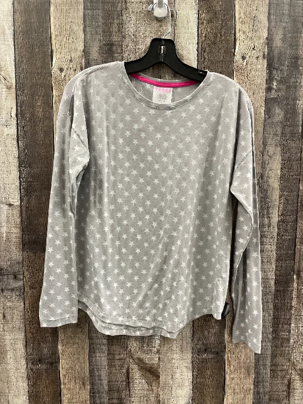 Top Long Sleeve By Cme In Grey, Size: S