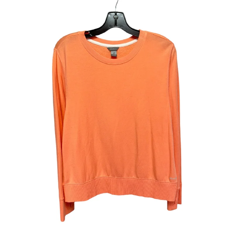 Top Long Sleeve By Eddie Bauer In Orange, Size: M