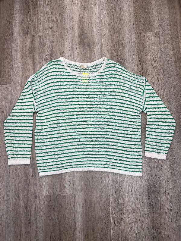 Top Long Sleeve By Ee Some In Striped Pattern, Size: L