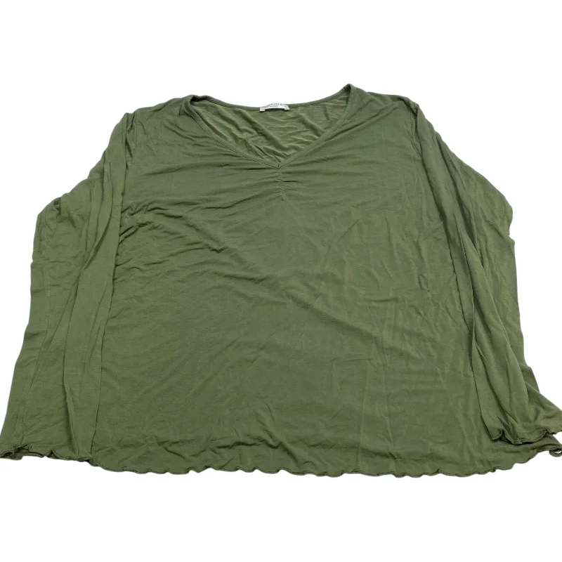 Top Long Sleeve By Ekouaer In Green, Size: Xxl