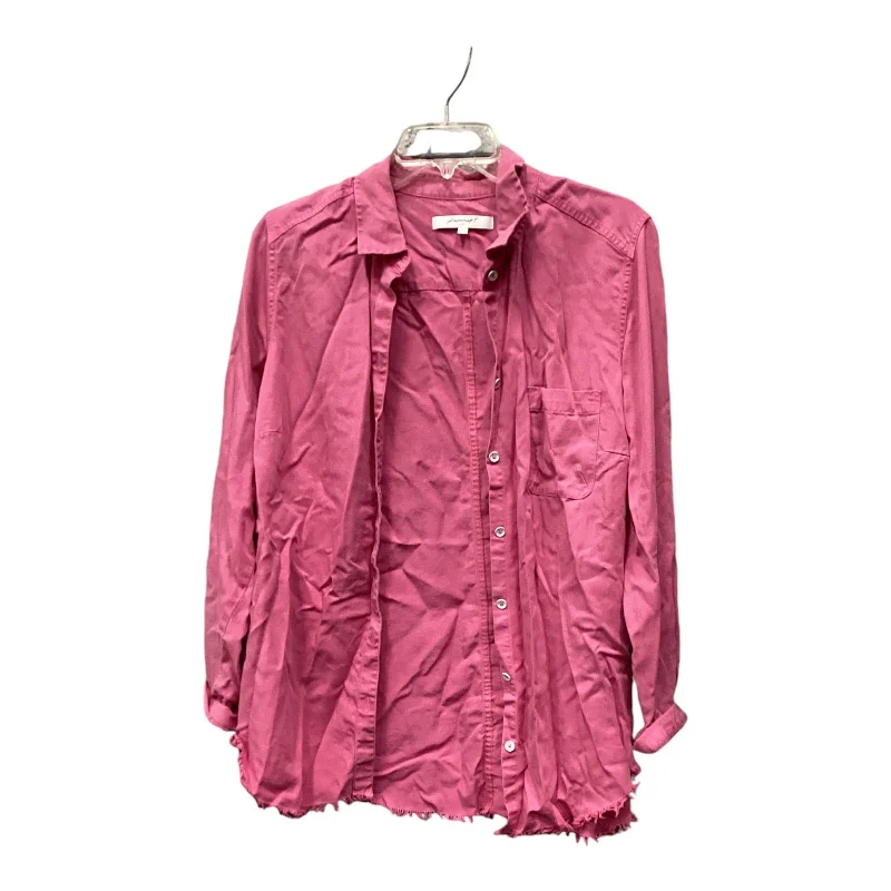 Top Long Sleeve By Foxcroft In Pink, Size: 14