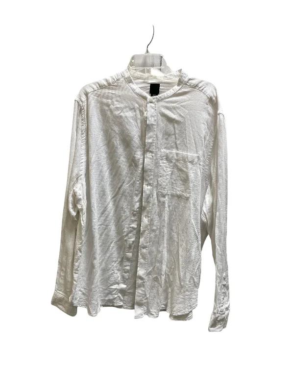 Top Long Sleeve By H&m In White, Size: Xxl