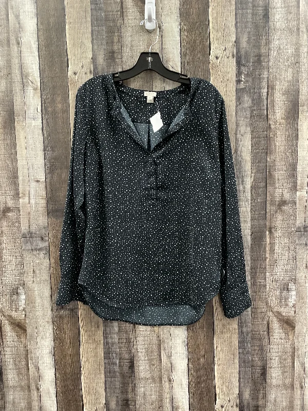 Top Long Sleeve By J. Crew In Black, Size: M