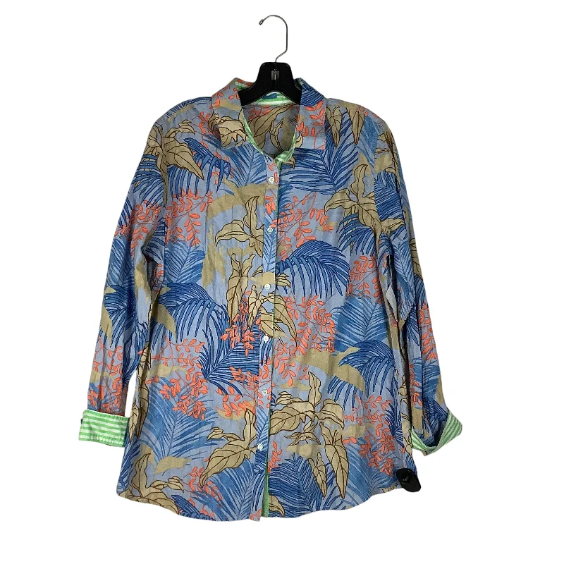 Top Long Sleeve By J Mclaughlin In Multi-colored, Size: M