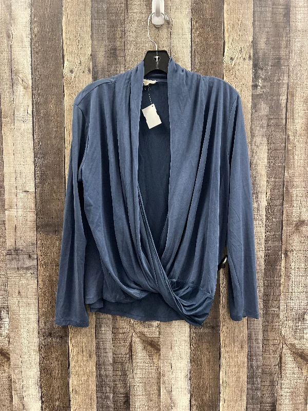 Top Long Sleeve By Jane And Delancey In Blue, Size: Xl