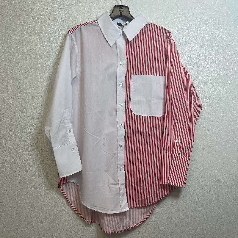 Top Long Sleeve By KATIE KIME In Red White, Size: M