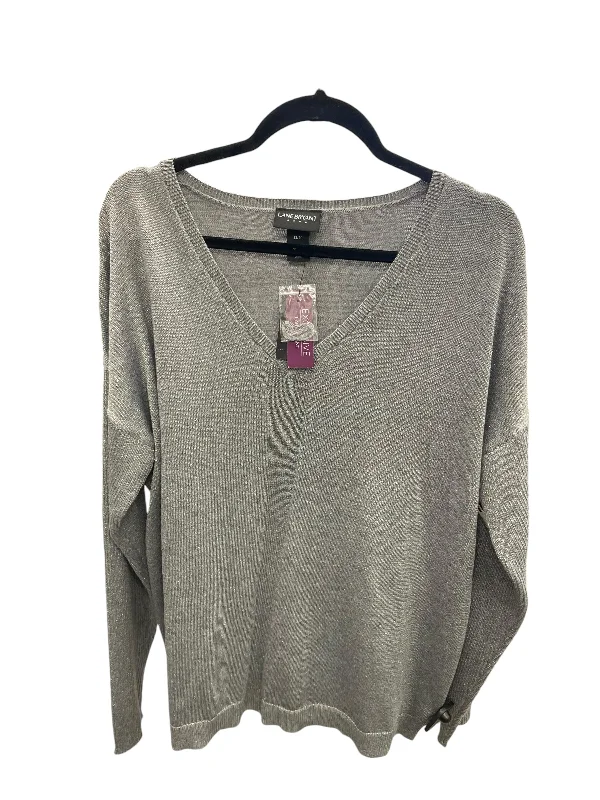 Top Long Sleeve By Lane Bryant In Grey, Size: 1x