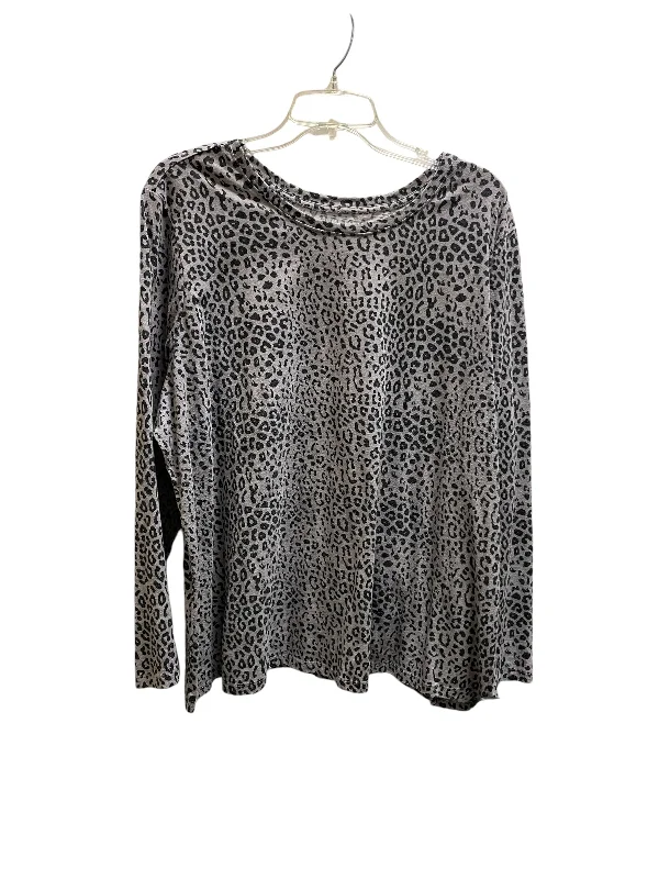 Top Long Sleeve By Lane Bryant In Grey, Size: 3x