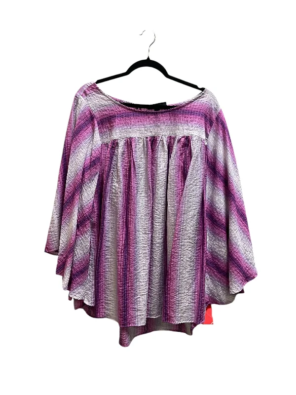 Top Long Sleeve By Lane Bryant In Purple, Size: 3x