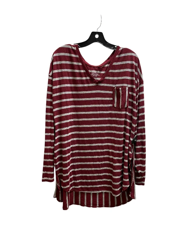 Top Long Sleeve By Lane Bryant In Red, Size: 3x