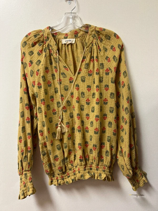 Top Long Sleeve By Porridge In Yellow, Size: M