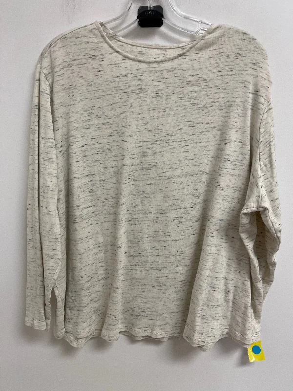 Top Long Sleeve By Pure Jill In Cream, Size: 2x