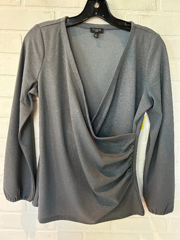 Top Long Sleeve By Talbots In Grey, Size: Mp