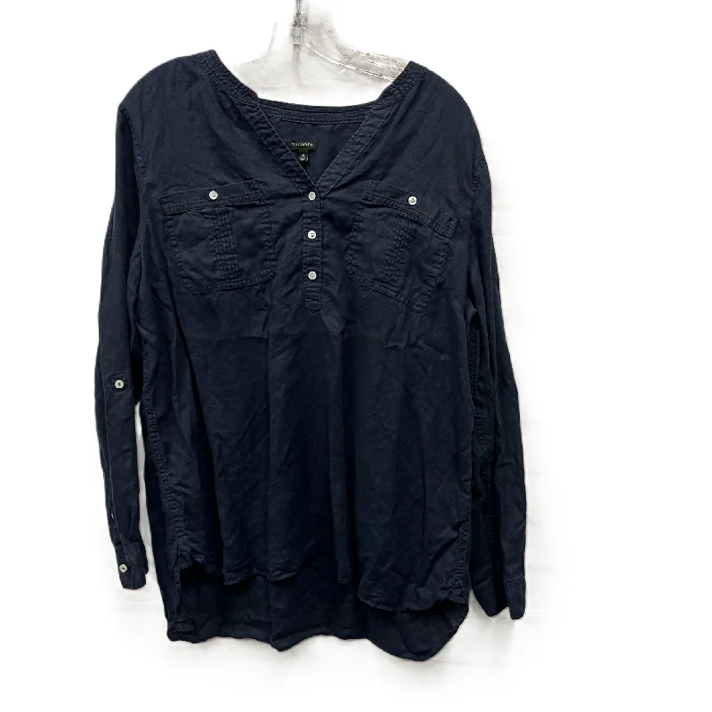 Top Long Sleeve By Talbots In Navy, Size: Xl