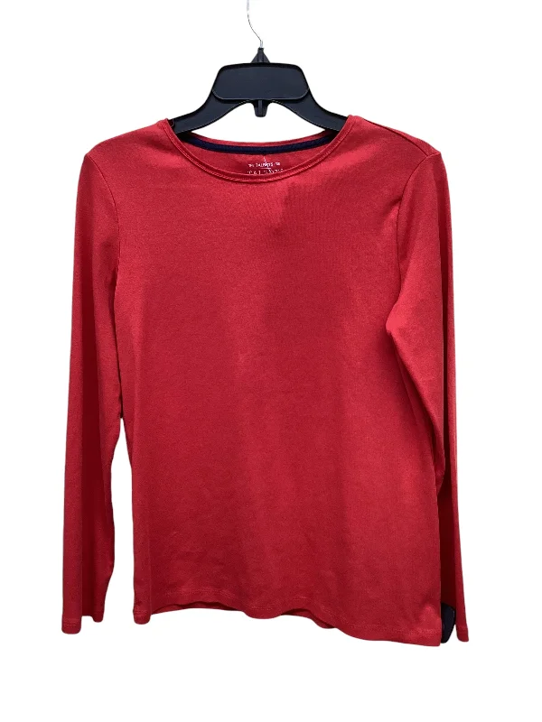 Top Long Sleeve By Talbots In Red, Size: M