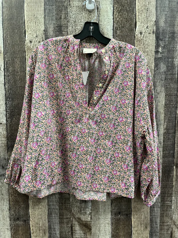 Top Long Sleeve By Universal Thread In Floral Print, Size: Xs