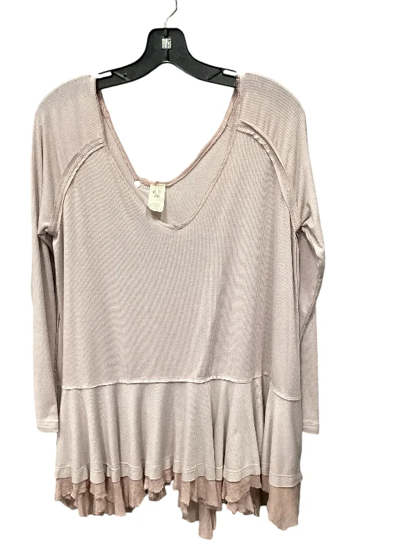 Top Long Sleeve By We The Free In Pink, Size: M