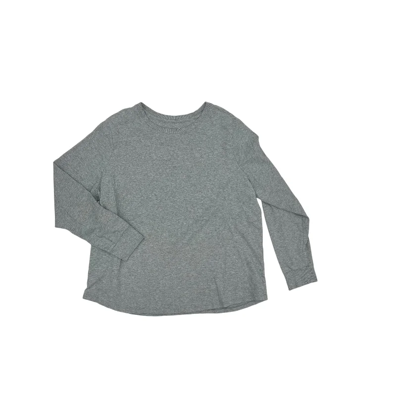 Top Ls Basic By Terra & Sky In Grey, Size:1X