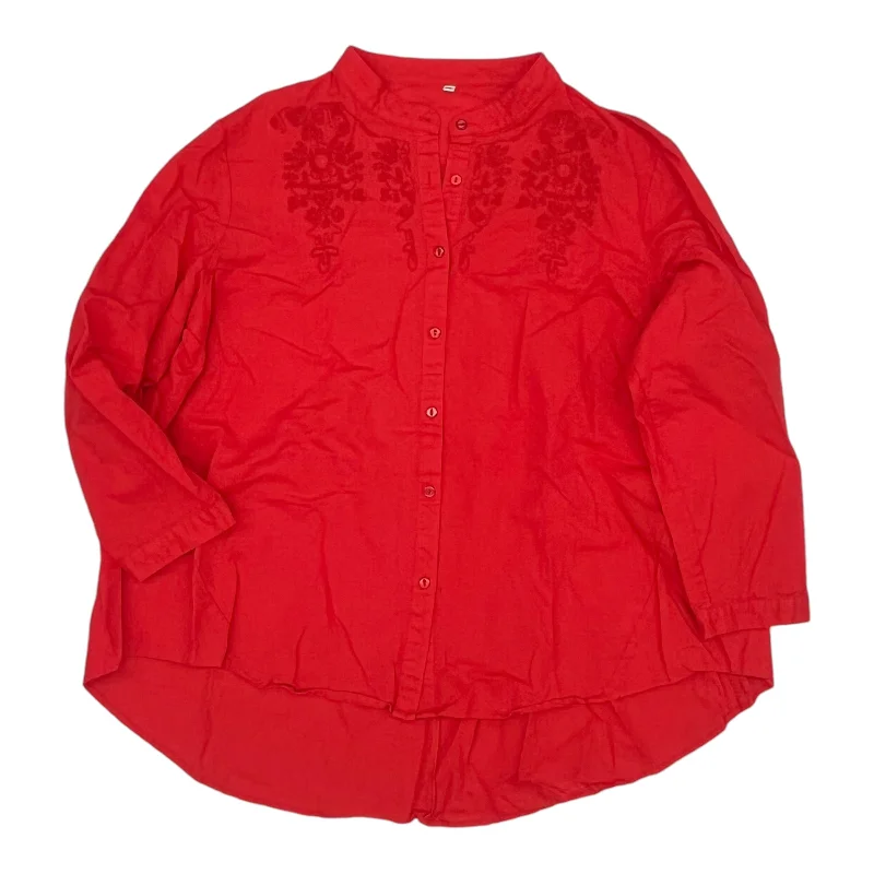 Top Ls By Clothes Mentor In Red, Size:2X