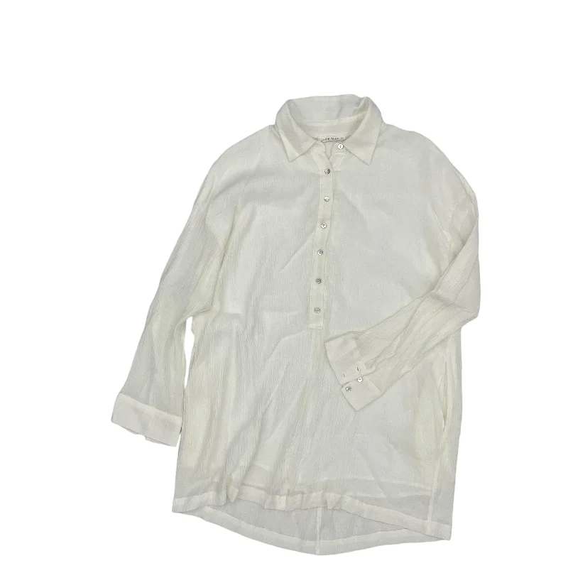 Tunic Ls By Clothes Mentor In Cream, Size:L